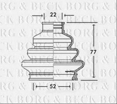 BORG & BECK bcb2310 -  Пыльник, приводной вал